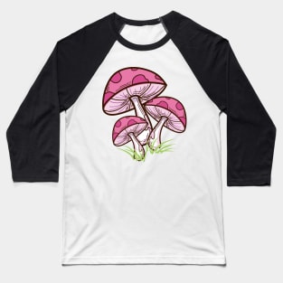 Cute Pink Toadstools! Baseball T-Shirt